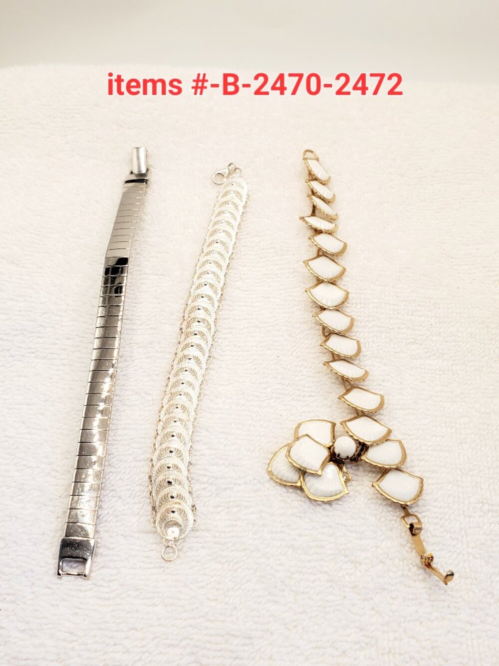 3 Bracelets items # B-2470-2472 ,. wt.  42 grams.
